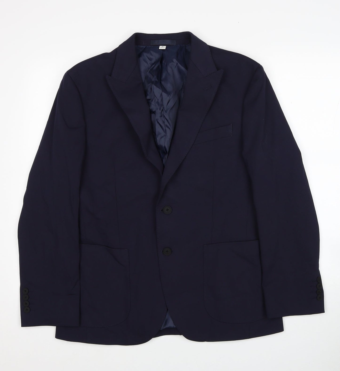 Autograph Mens Blue Viscose Jacket Blazer Size 40