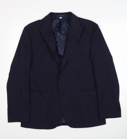 Autograph Mens Blue Viscose Jacket Blazer Size 40