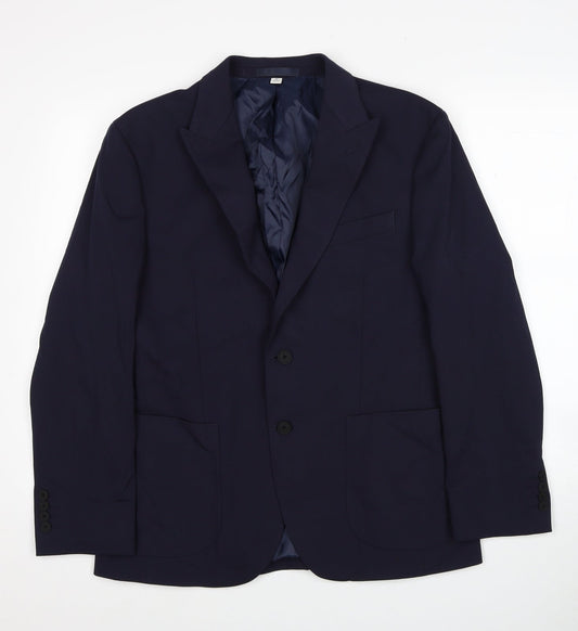 Autograph Mens Blue Viscose Jacket Blazer Size 40