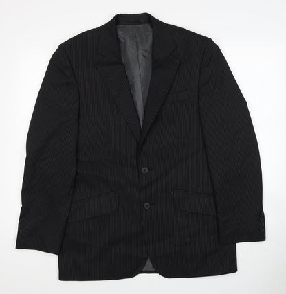 F&F Mens Black Polyester Jacket Blazer Size 38