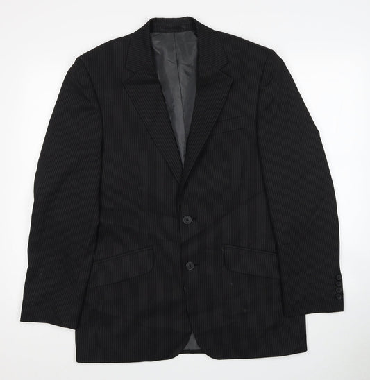 F&F Mens Black Polyester Jacket Blazer Size 38