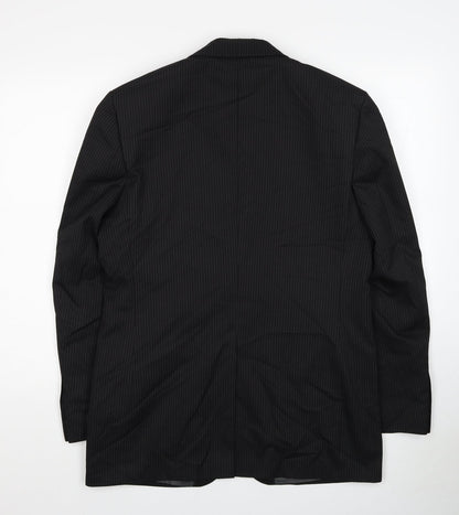 F&F Mens Black Polyester Jacket Blazer Size 38