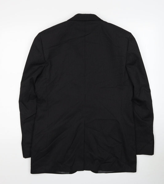 F&F Mens Black Polyester Jacket Blazer Size 38