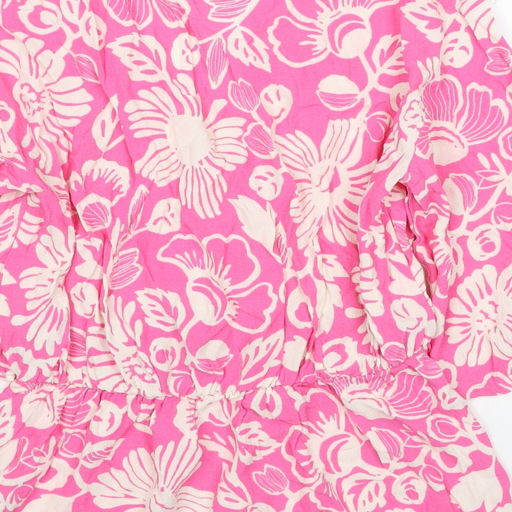 Womens UK Size 8 Marks and Spencer Orange Basic Blouse