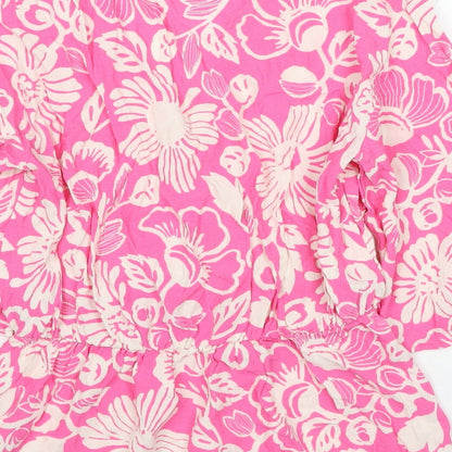 Womens UK Size 8 Marks and Spencer Orange Basic Blouse