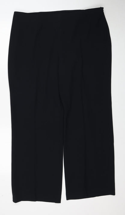 Womens UK Size 18 BHS Regular Fit  Black Trousers