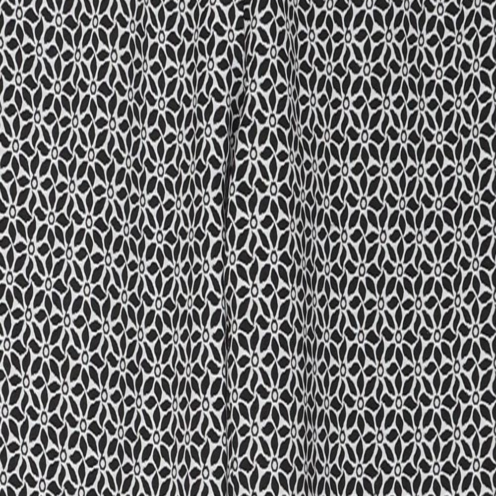 F&F Womens Multicoloured Geometric Polyester Trousers Size 6 Regular Zip