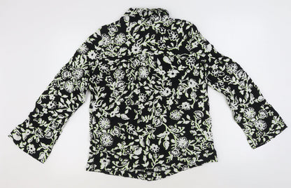 Womens UK Size 8 Marks and Spencer Black Basic Button-Up