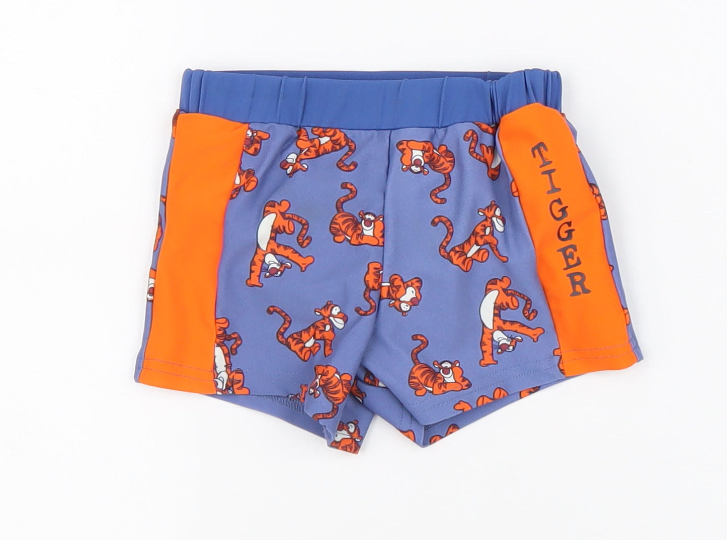 George Boys Blue Geometric Polyester Cropped Trousers Size 6-9 Months