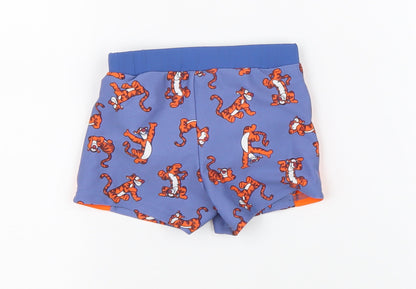 George Boys Blue Geometric Polyester Cropped Trousers Size 6-9 Months