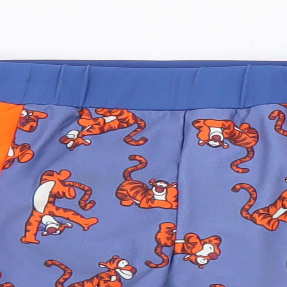 George Boys Blue Geometric Polyester Cropped Trousers Size 6-9 Months