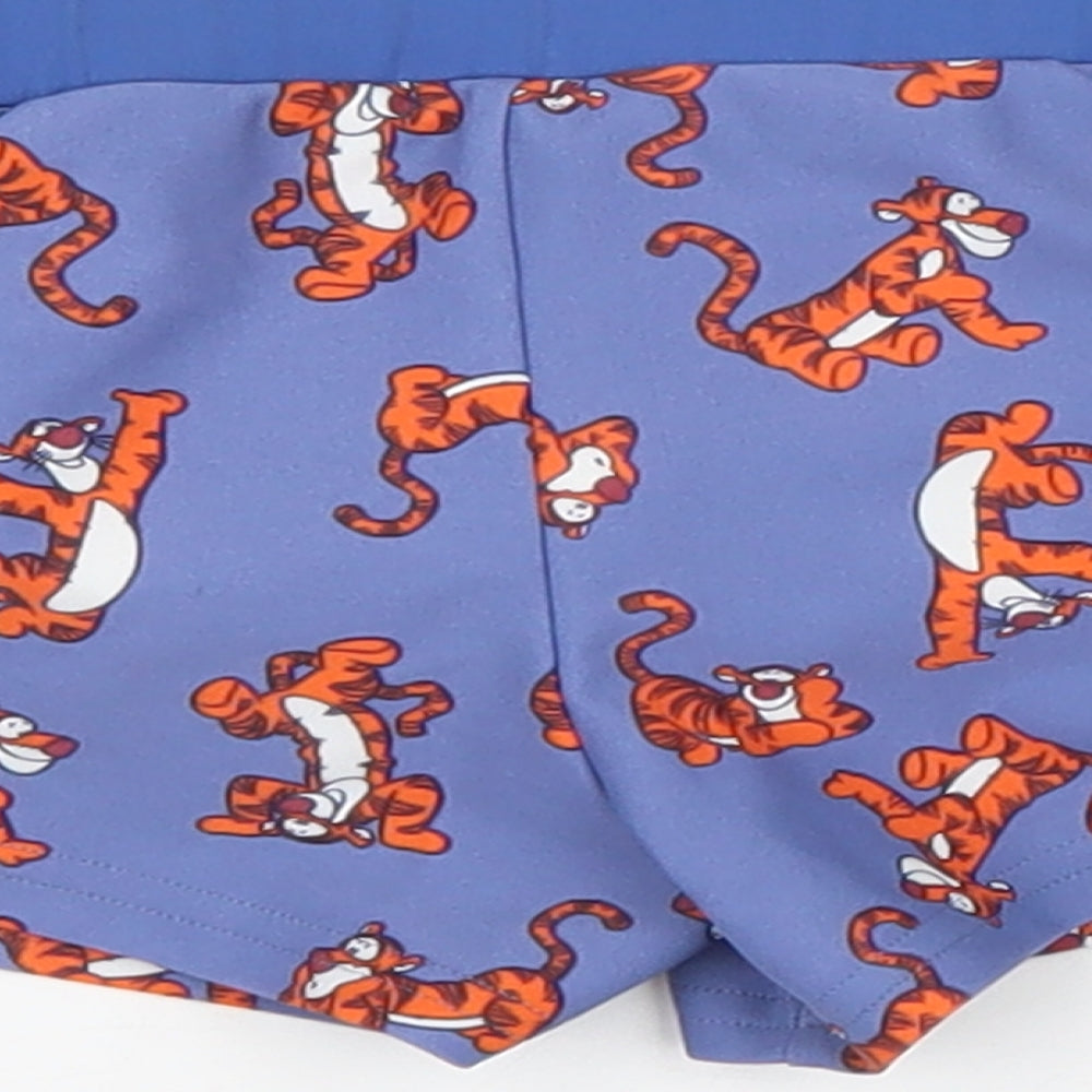 George Boys Blue Geometric Polyester Cropped Trousers Size 6-9 Months