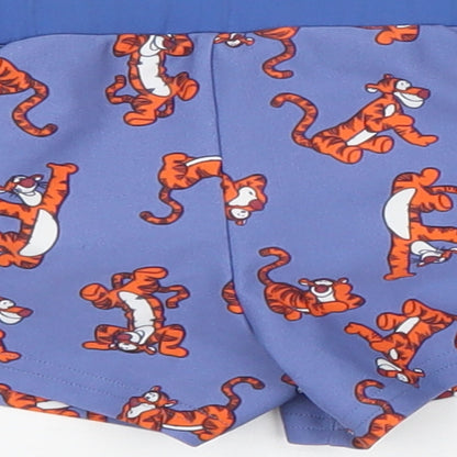 George Boys Blue Geometric Polyester Cropped Trousers Size 6-9 Months