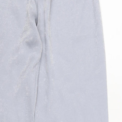 Preworn Womens Grey Polyester Trousers Size S Regular