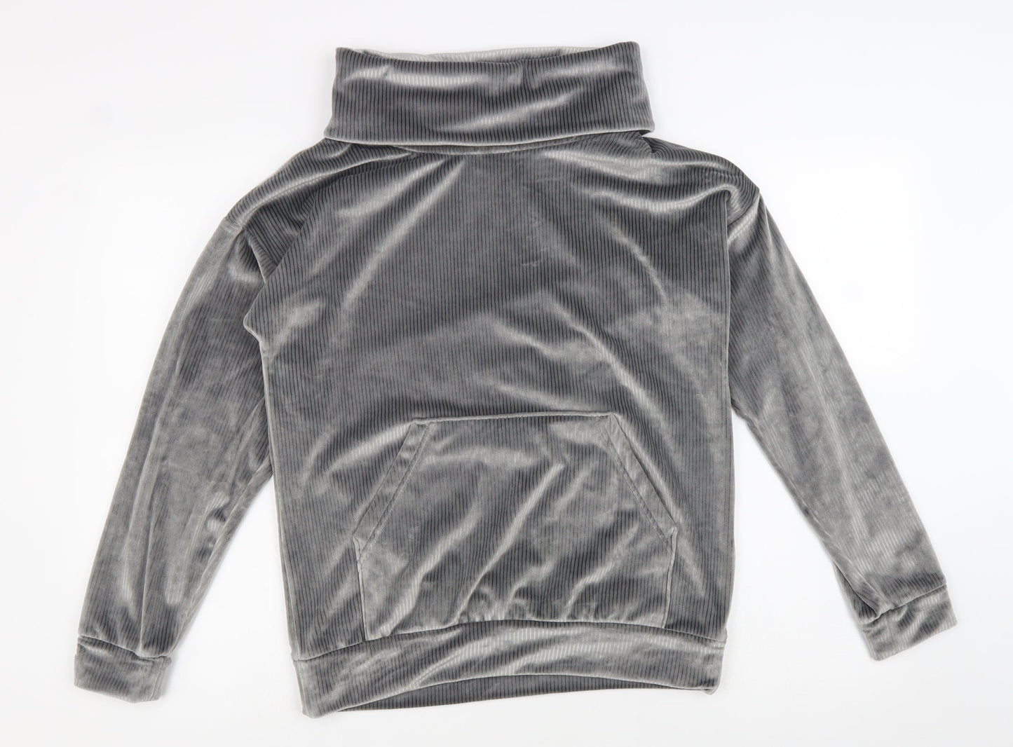 Nutmeg Womens Grey Roll Neck Polyester Pullover Jumper Size 10