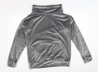 Nutmeg Womens Grey Roll Neck Polyester Pullover Jumper Size 10