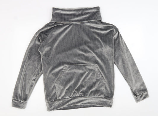 Nutmeg Womens Grey Roll Neck Polyester Pullover Jumper Size 10