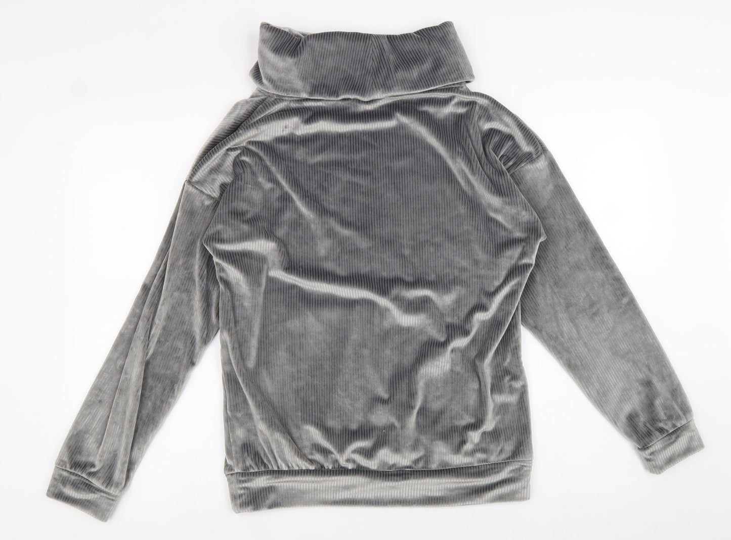 Nutmeg Womens Grey Roll Neck Polyester Pullover Jumper Size 10