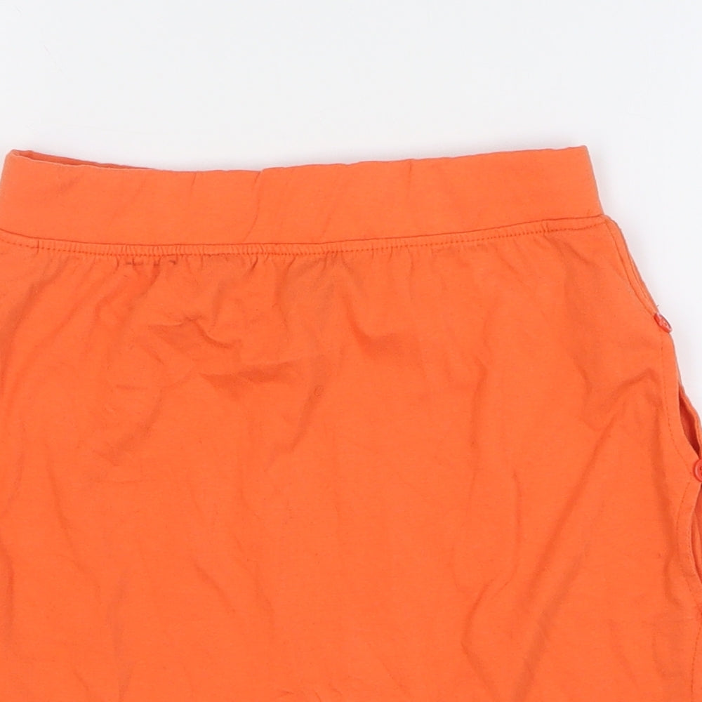 Missguided Womens Orange Polyester Bandage Skirt Size 8 Button