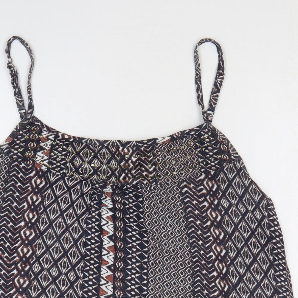 Womens UK Size 14 Debenhams Multicoloured Camisole Tank