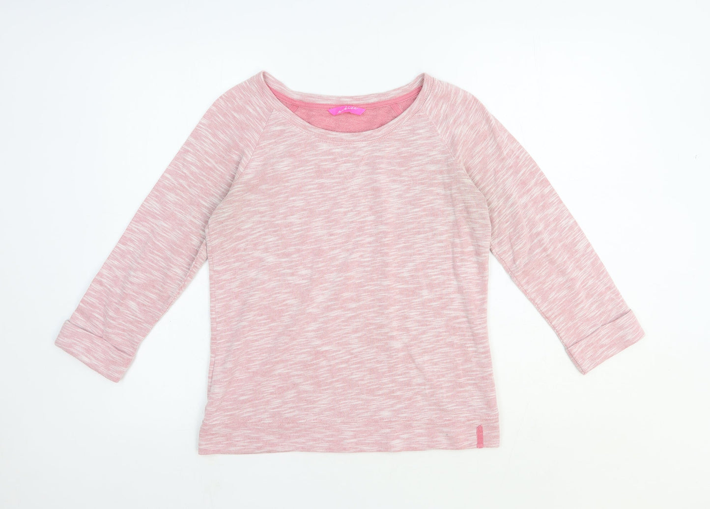 Marks and Spencer Womens Pink Polyester Basic Casual Size 8 Round Neck Pullover