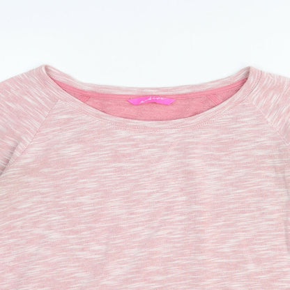 Marks and Spencer Womens Pink Polyester Basic Casual Size 8 Round Neck Pullover