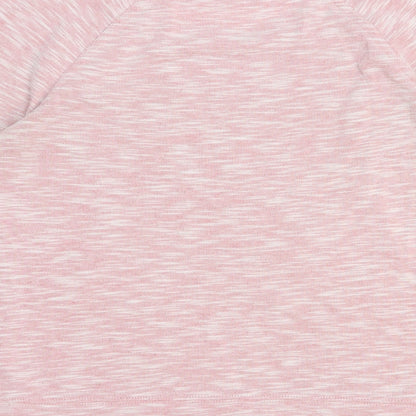 Marks and Spencer Womens Pink Polyester Basic Casual Size 8 Round Neck Pullover