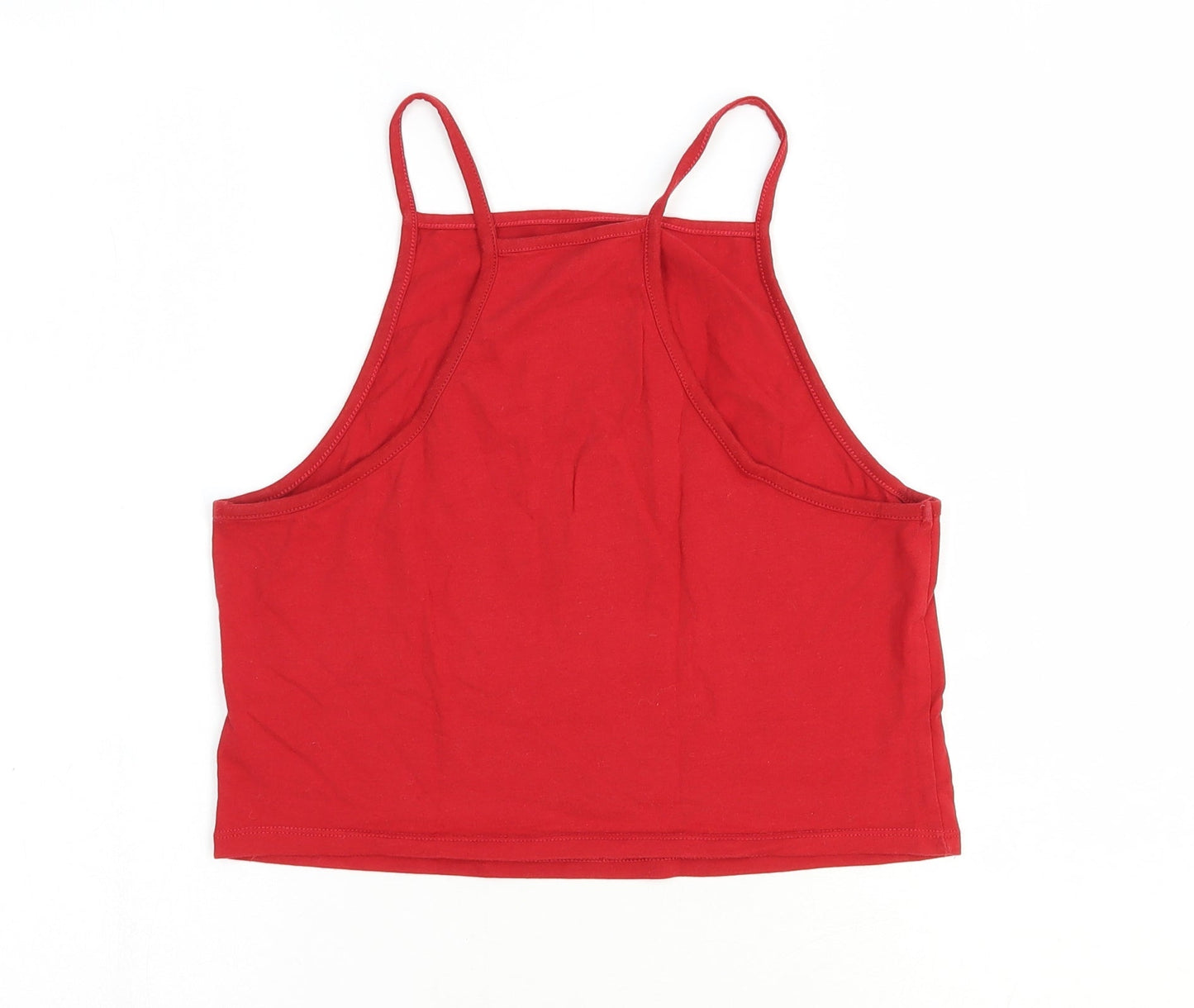 Womens UK Size 10 Preworn Red Cropped Tank