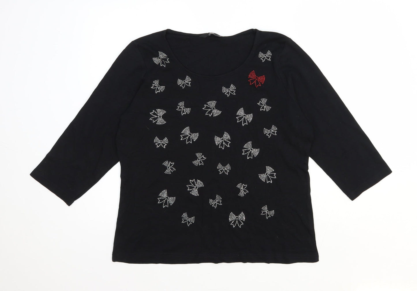Womens UK Size M BM Black Basic T-Shirt