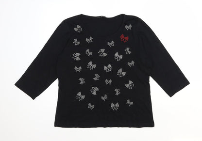 Womens UK Size M BM Black Basic T-Shirt