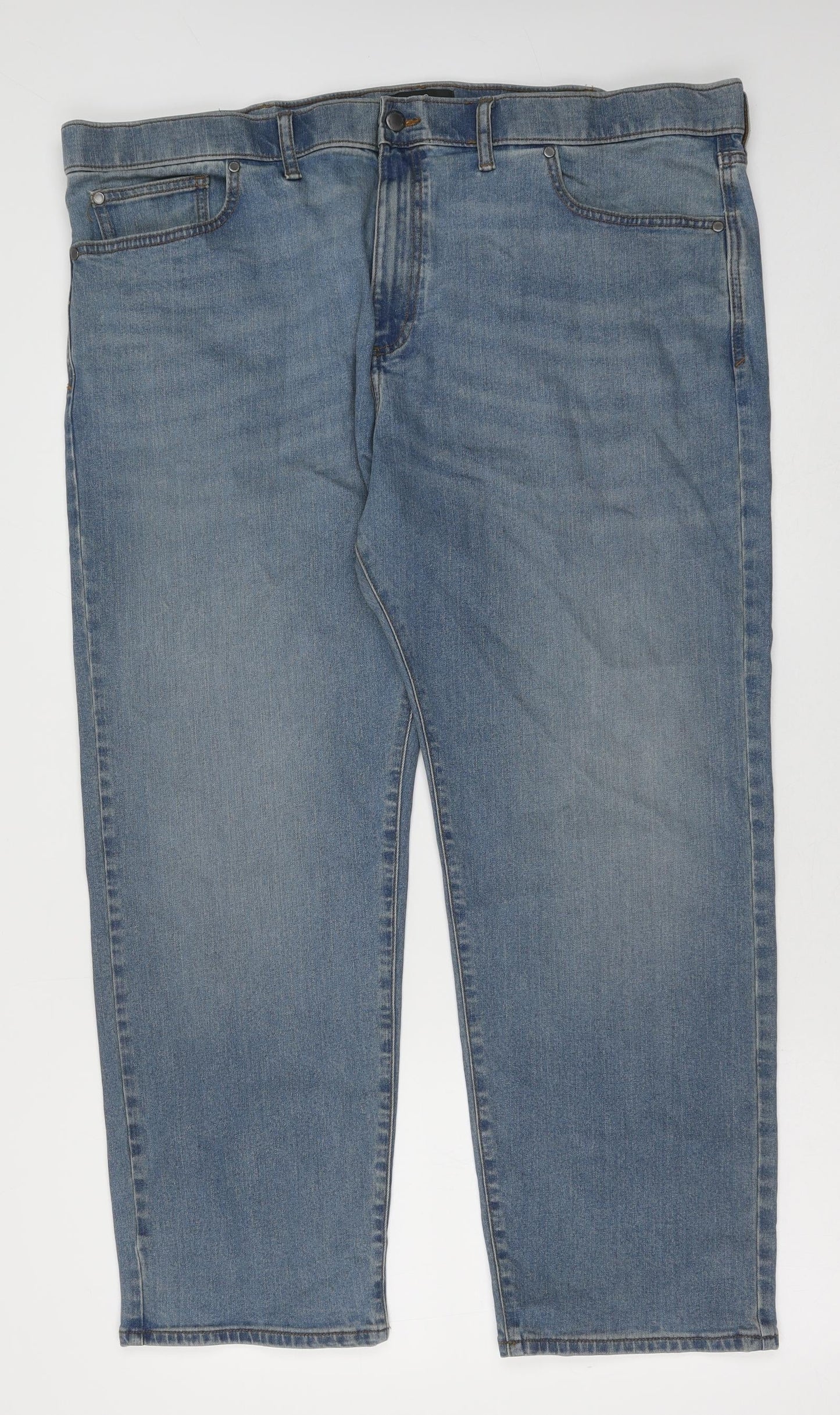 Womens UK Size 44 in Marks and Spencer Regular Fit Straight Blue Jeans