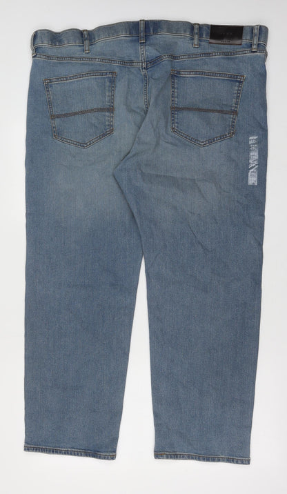 Womens UK Size 44 in Marks and Spencer Regular Fit Straight Blue Jeans