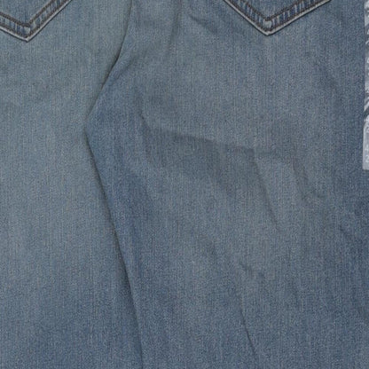 Womens UK Size 44 in Marks and Spencer Regular Fit Straight Blue Jeans