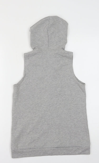 Debenhams Womens Grey Cotton Full Zip Sweatshirt Size 8 Zip