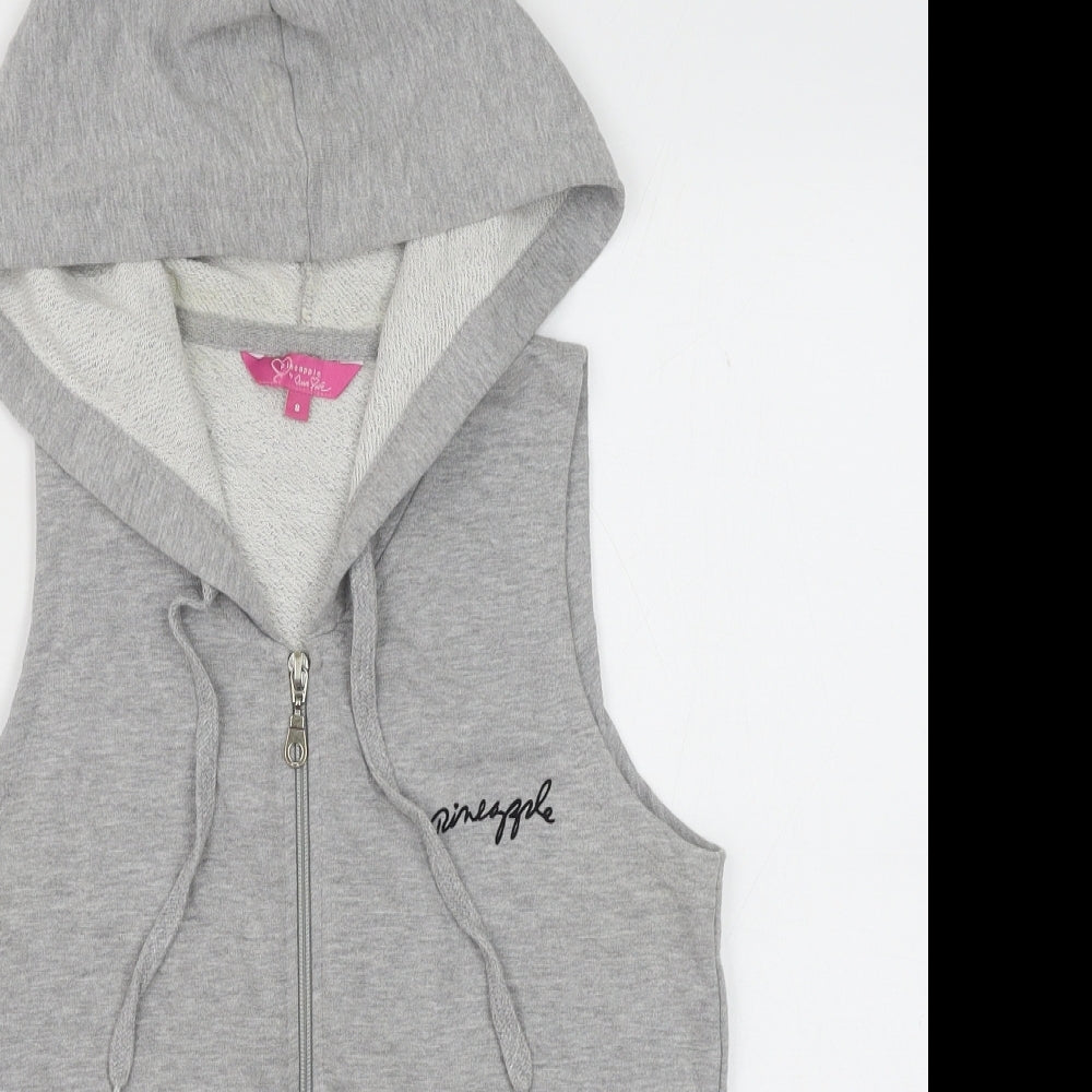 Debenhams Womens Grey Cotton Full Zip Sweatshirt Size 8 Zip