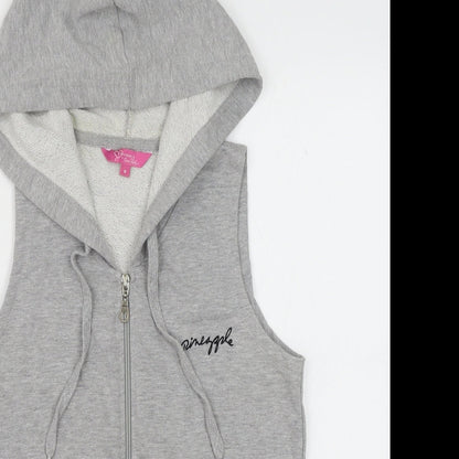 Debenhams Womens Grey Cotton Full Zip Sweatshirt Size 8 Zip