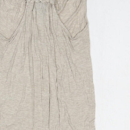 Womens UK Size XS Preworn Beige Basic Tank