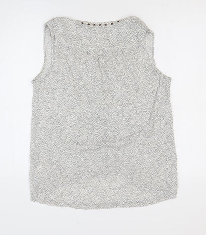 Womens UK Size 8 Sandwich Grey Basic Button-Up