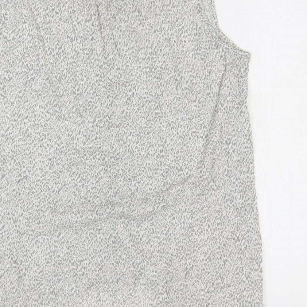 Womens UK Size 8 Sandwich Grey Basic Button-Up