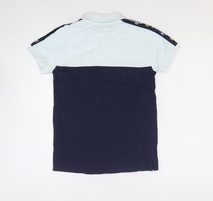ellesse Boys Blue Cotton Basic Polo Size 10-11 Years Collared Button