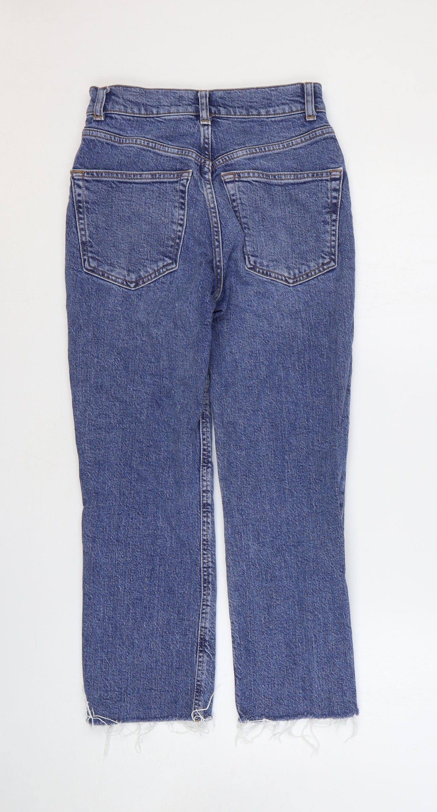 ASOS Womens Blue Cotton Straight Jeans Size 26 in L28 in Regular Zip