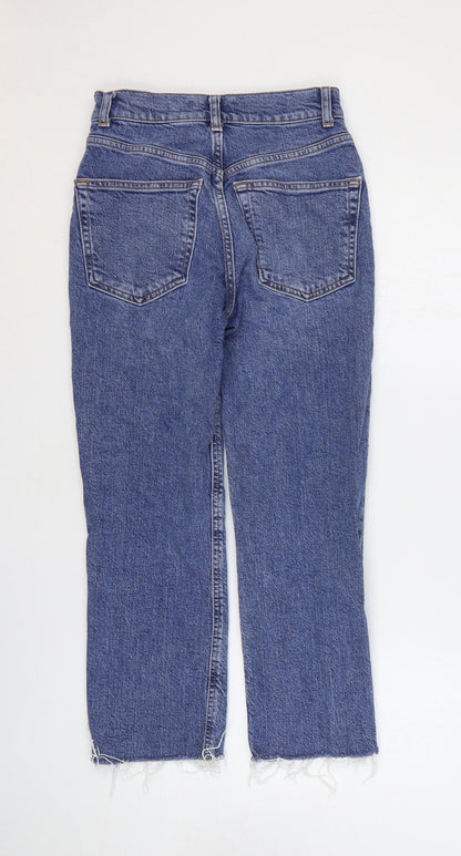ASOS Womens Blue Cotton Straight Jeans Size 26 in L28 in Regular Zip