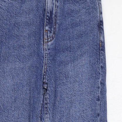 ASOS Womens Blue Cotton Straight Jeans Size 26 in L28 in Regular Zip