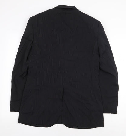 F&F Mens Black Polyester Jacket Blazer Size 38
