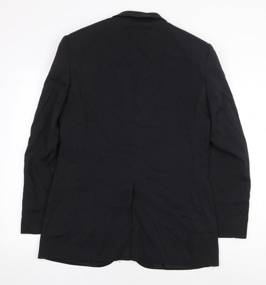 F&F Mens Black Polyester Jacket Blazer Size 38