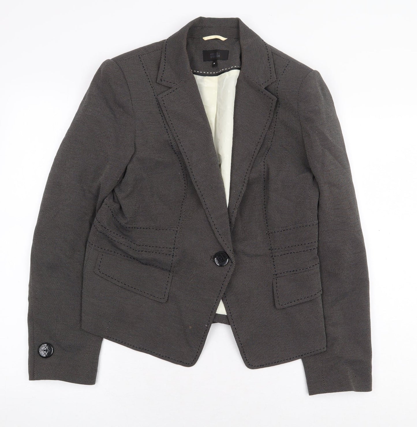 Marks and Spencer Womens Grey Jacket Size 14 Button