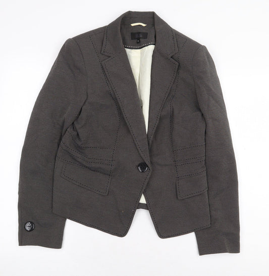 Marks and Spencer Womens Grey Jacket Size 14 Button