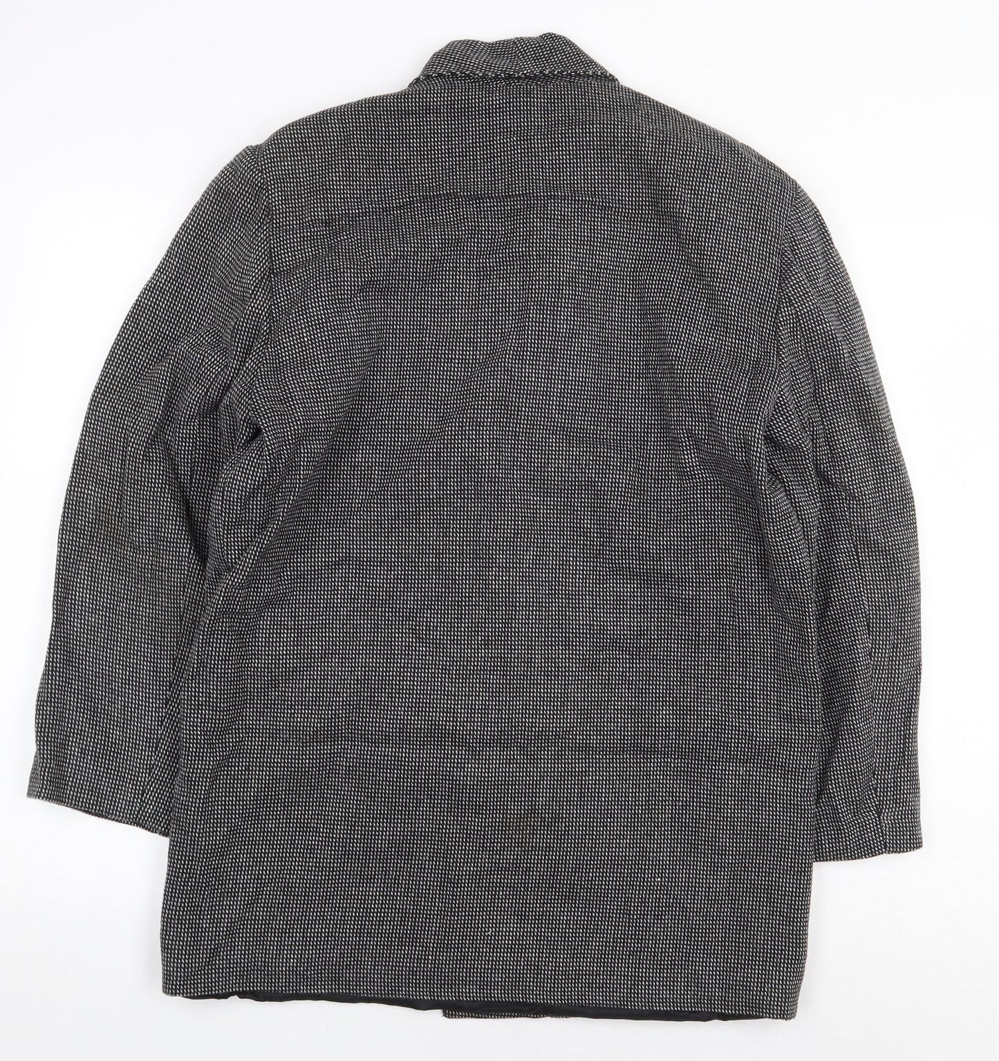 CNS Womens Grey Geometric Jacket Size 10 Button
