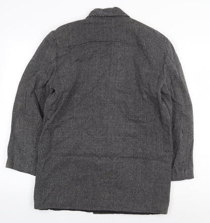CNS Womens Grey Geometric Jacket Size 10 Button