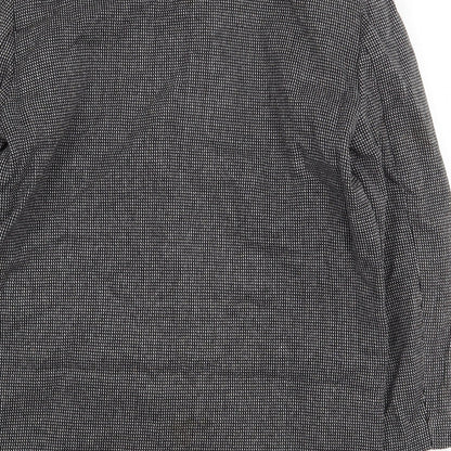 CNS Womens Grey Geometric Jacket Size 10 Button